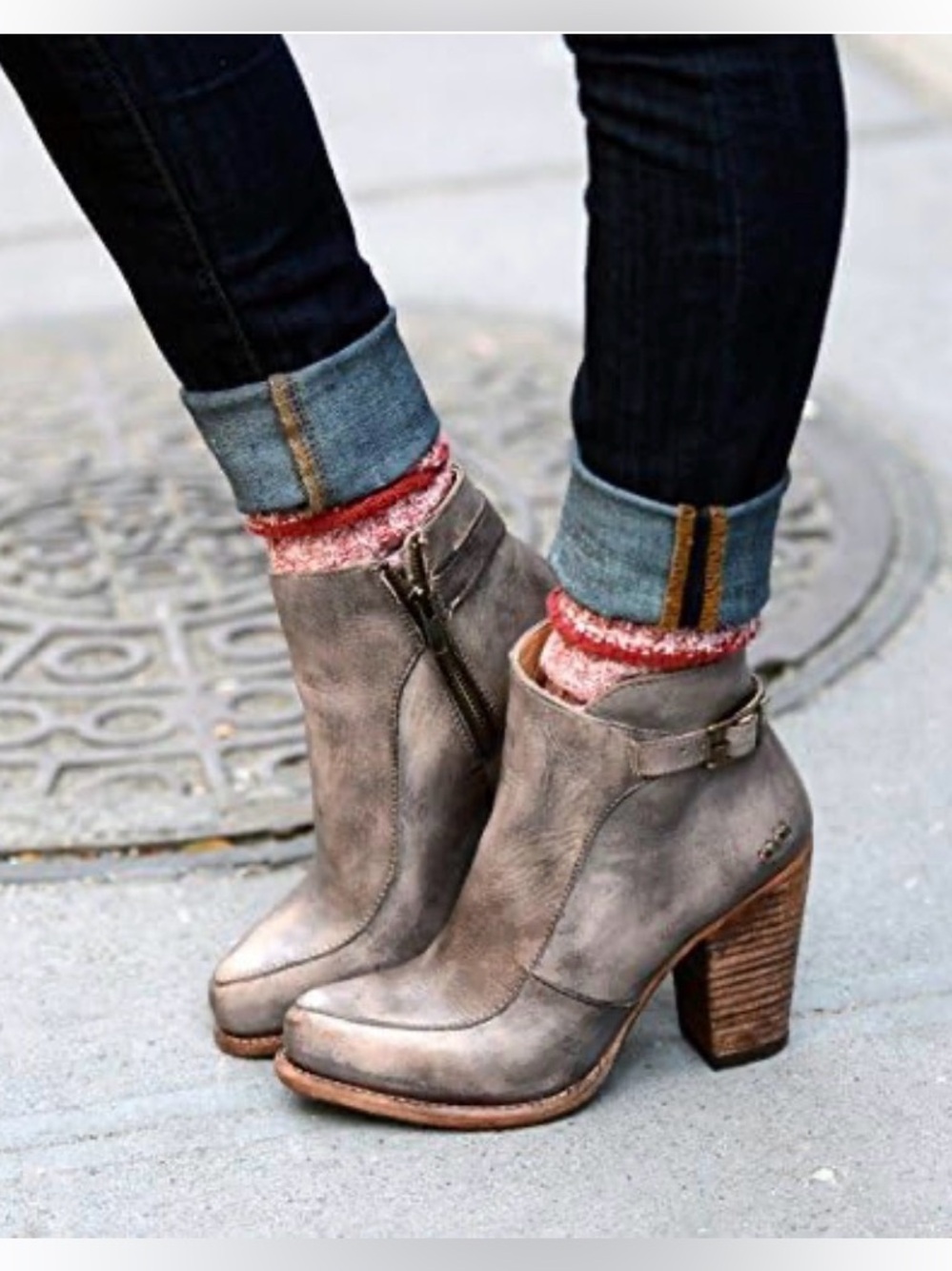 Bedstu Brown Leather Isla Ankle Boots with Buckle Detail - Picture 2 of 11